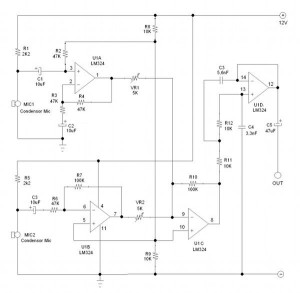 Far Field Noise Cancelling Microphone Pre-Amp Employs Standard Op-Amp ...